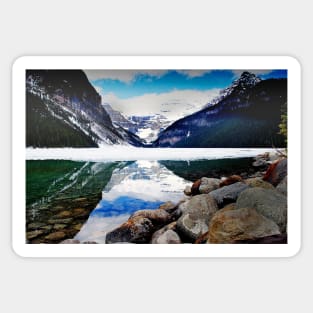 Lake Louise Victoria Glacier Alberta Canada Sticker